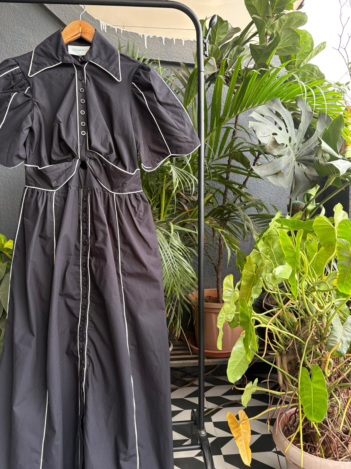 Black midi dress