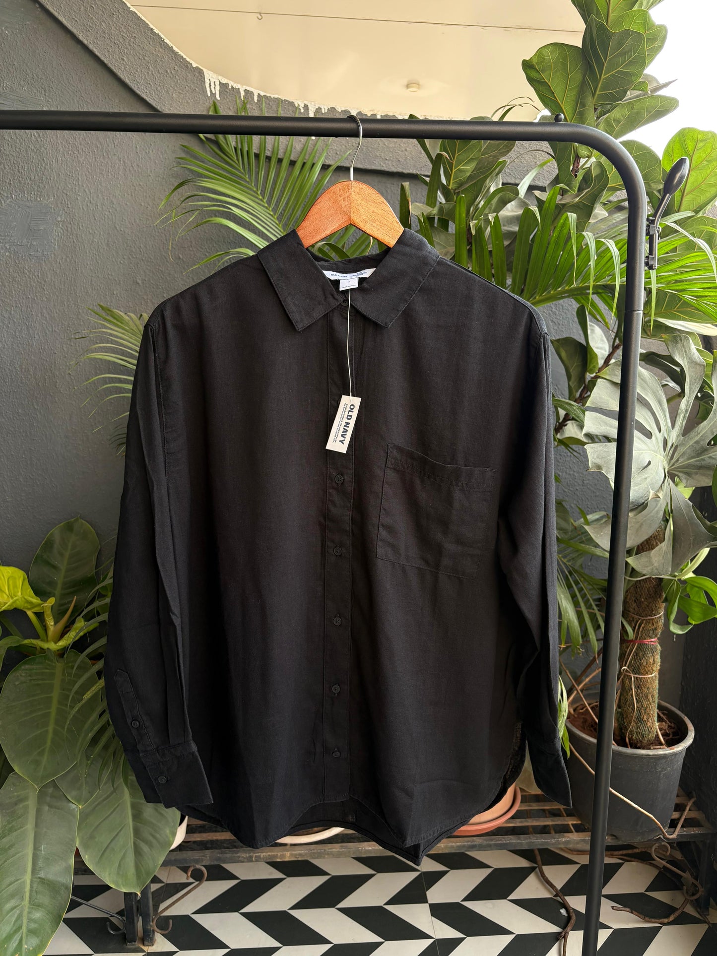 Linen Black Shirt