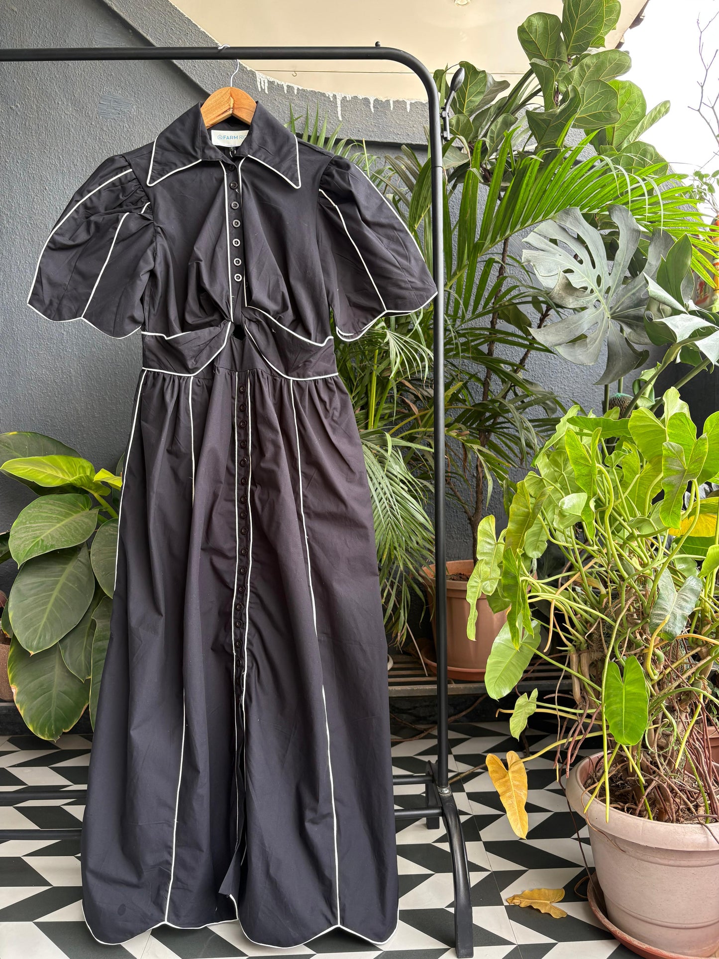 Black midi dress