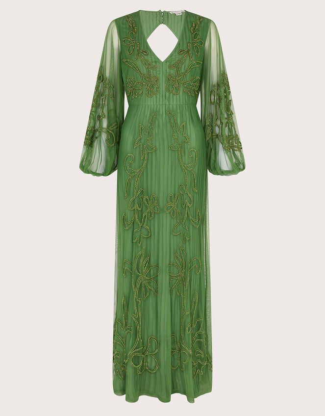 Sequinned Beaded Green gown