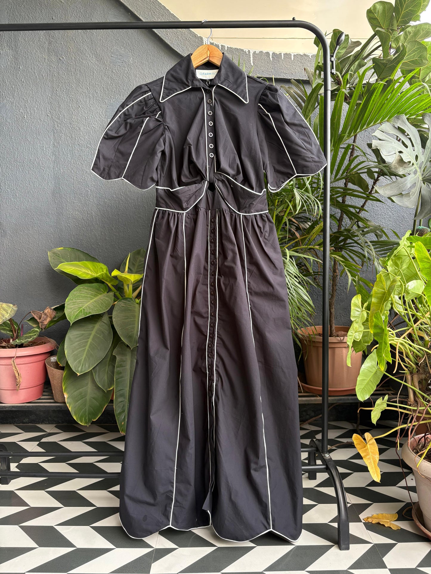 Black midi dress