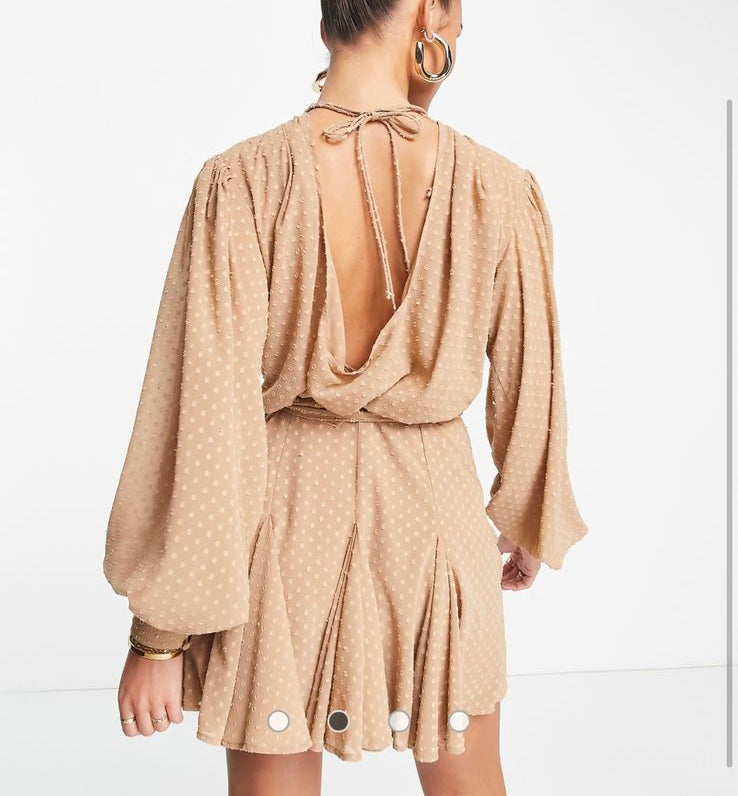 Brown Short Dress