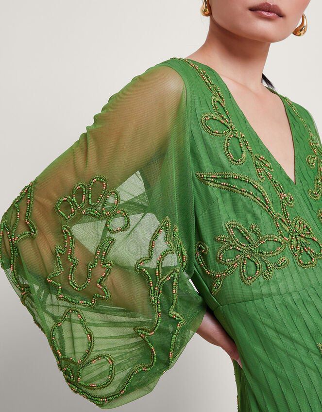 Sequinned Beaded Green gown