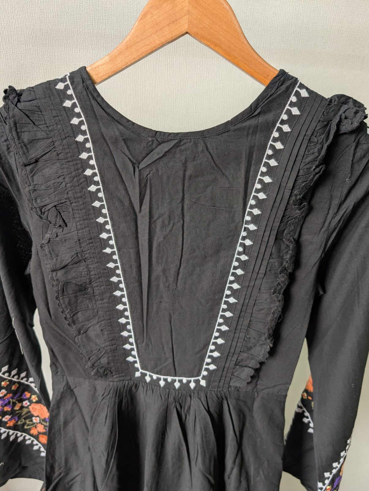 Black embroidered Dress