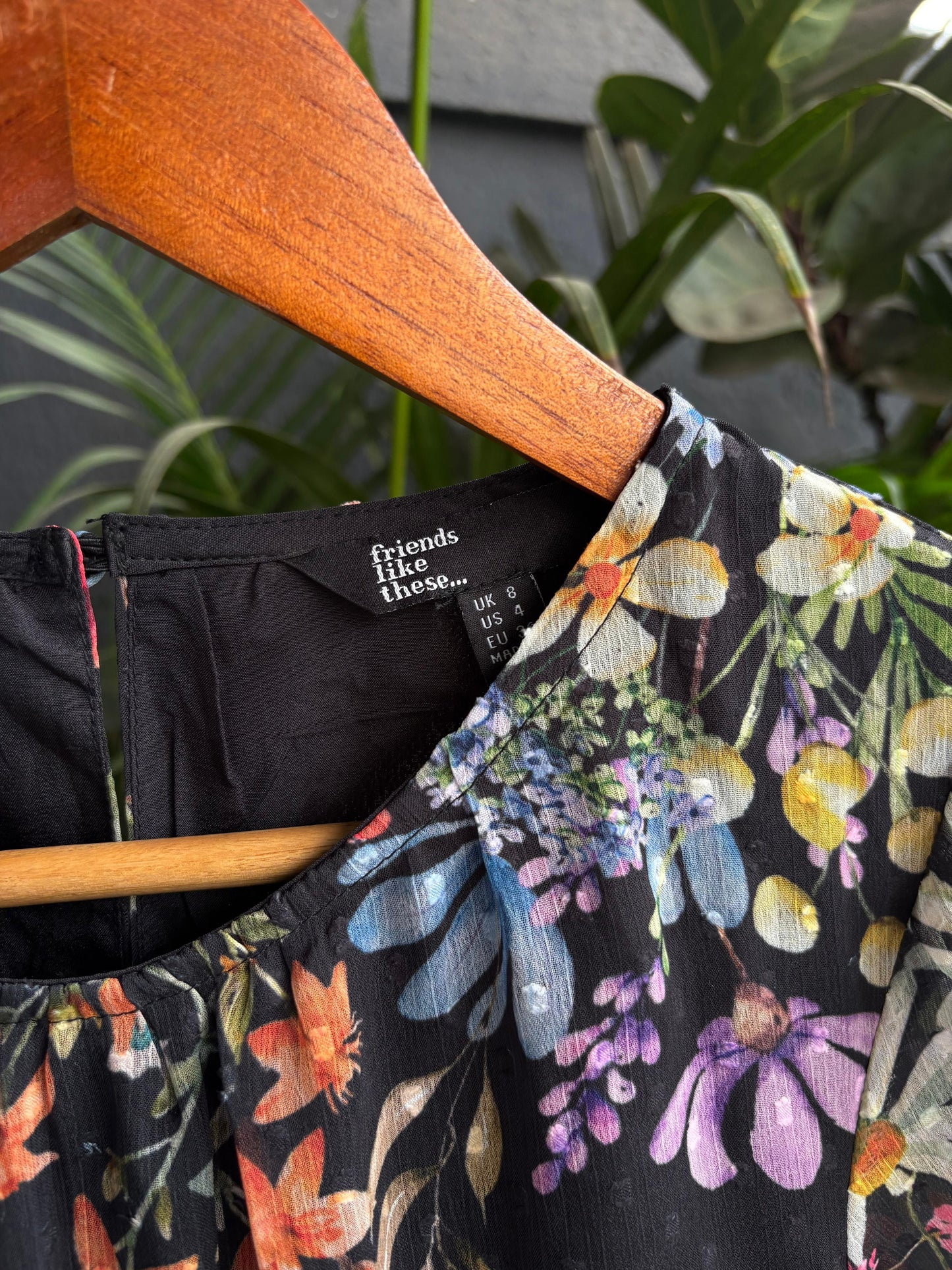 Black floral dress