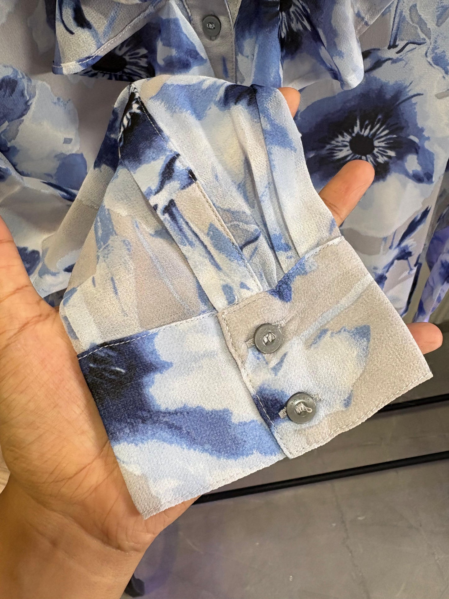 Blue Floral Shirt