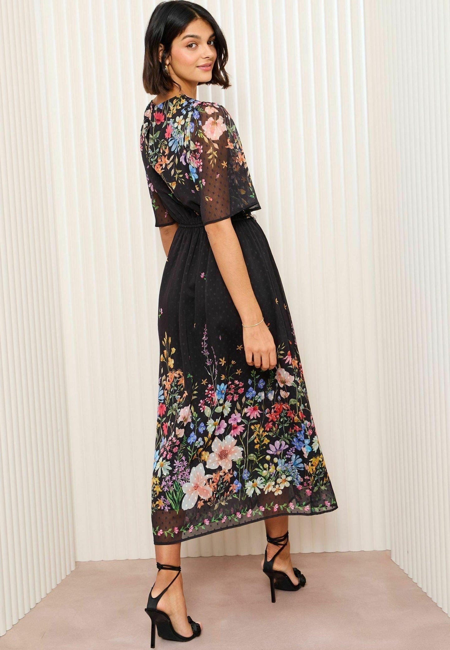 Black floral dress