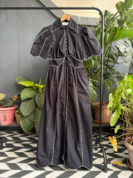 Black midi dress