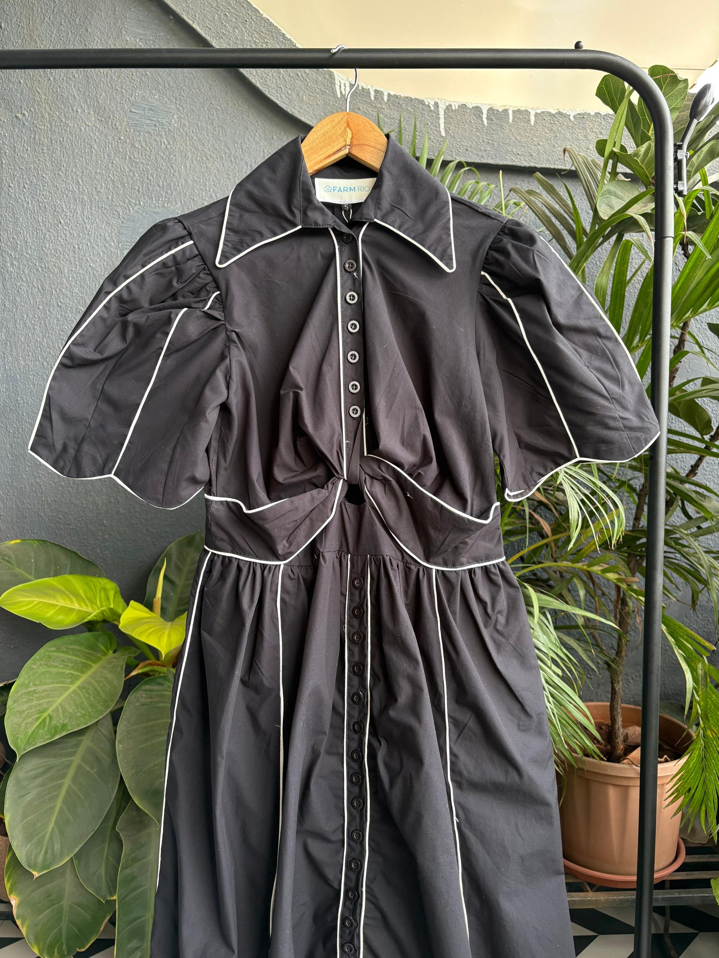 Black midi dress