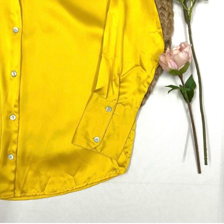 Yellow Satin shirt