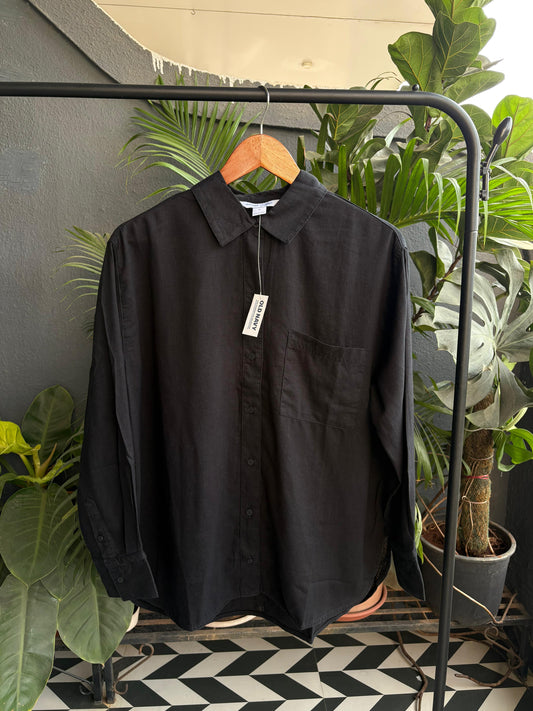 Linen Black Shirt