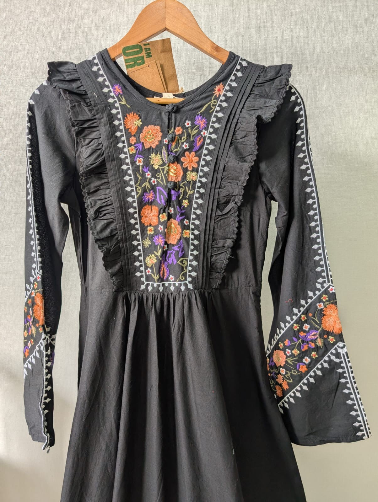 Black embroidered Dress