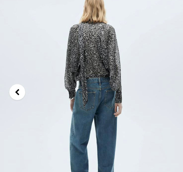 Grey Leopard Print top