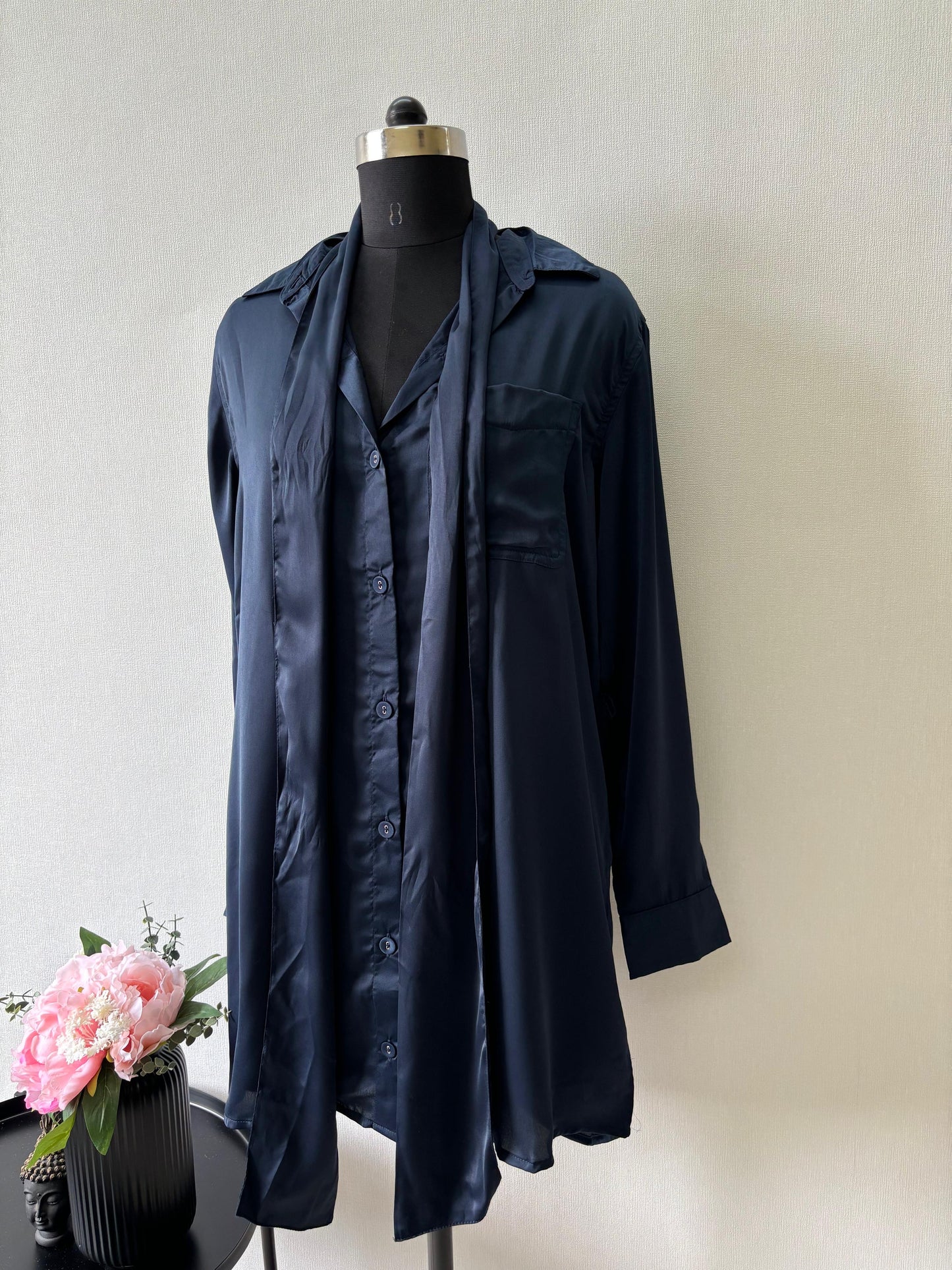 Blue Satin tunic