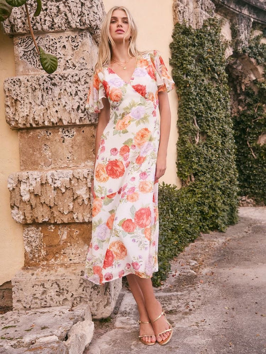 Floral White dress