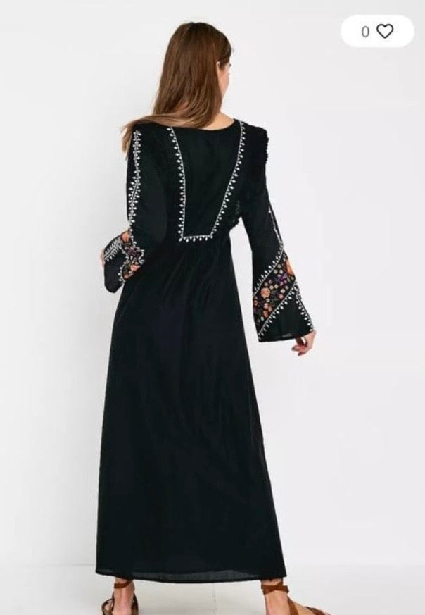 Black embroidered Dress