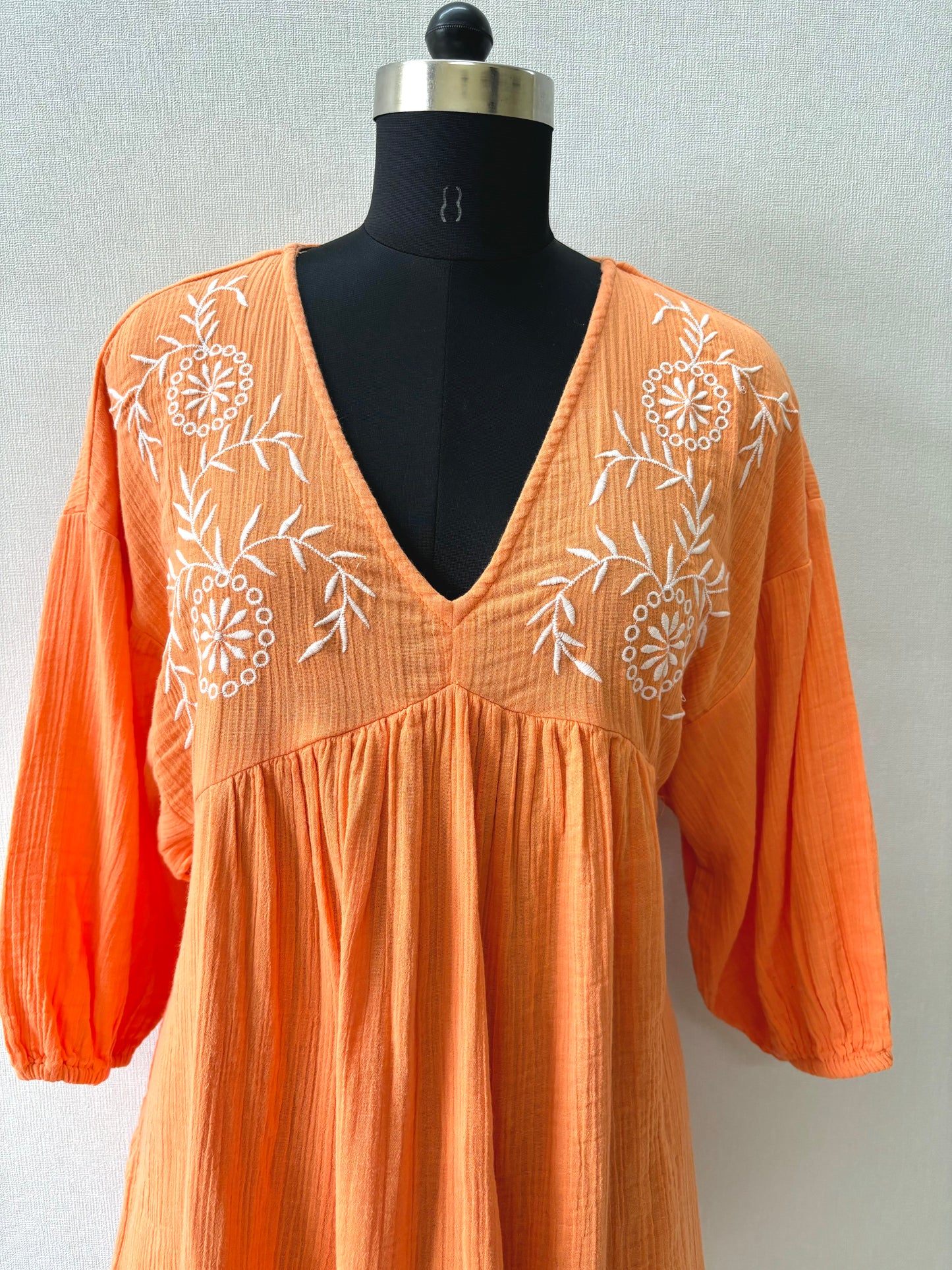 Orange embroidered Dress