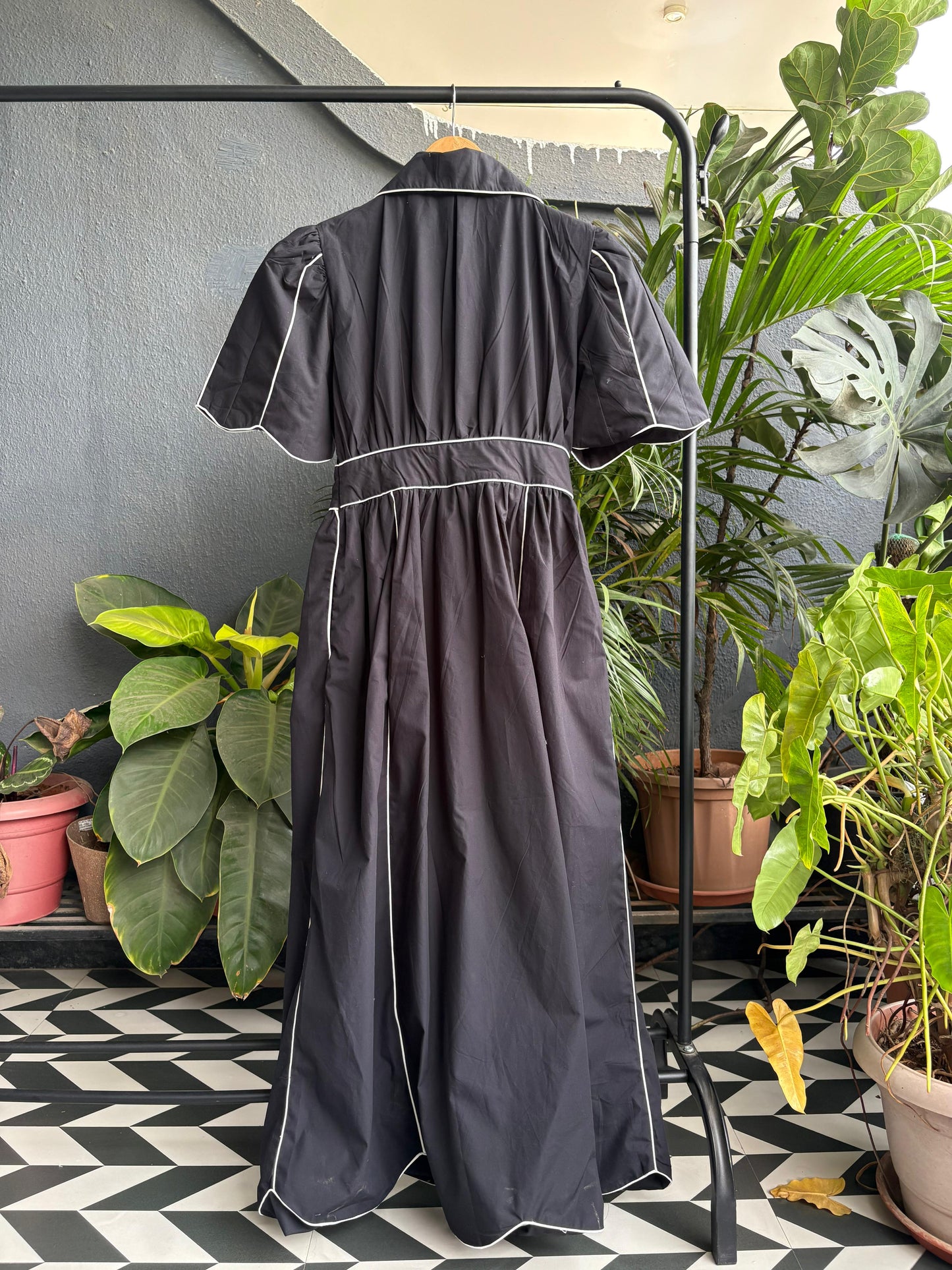 Black midi dress
