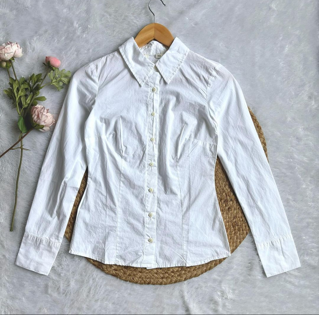 White Slim-fit Cotton Shirt