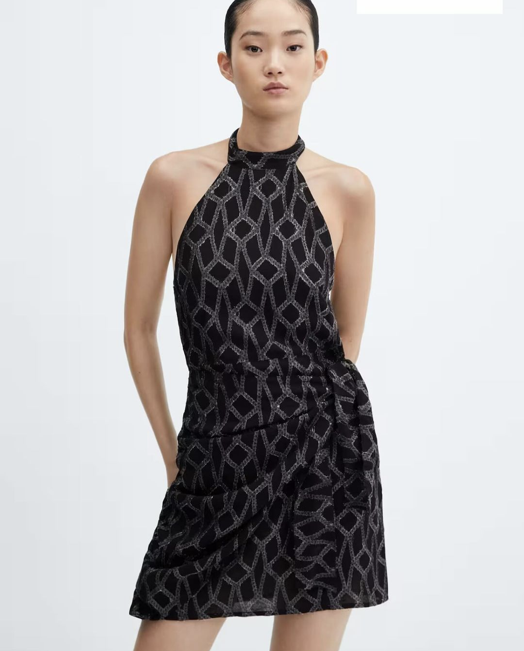 Black halter neck Dress