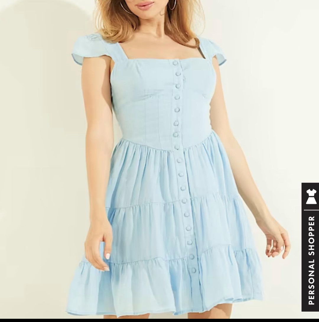 Blue cotton dress