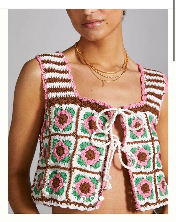 Pink Reversible Crochet Top